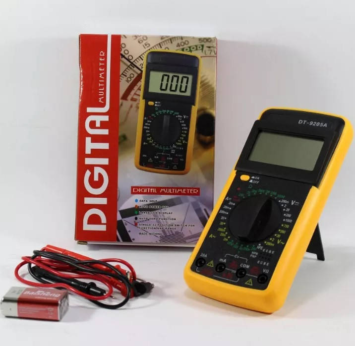 

Цифровой профессиональны мультиметр DT-9205A, мультиметр с кроной A74