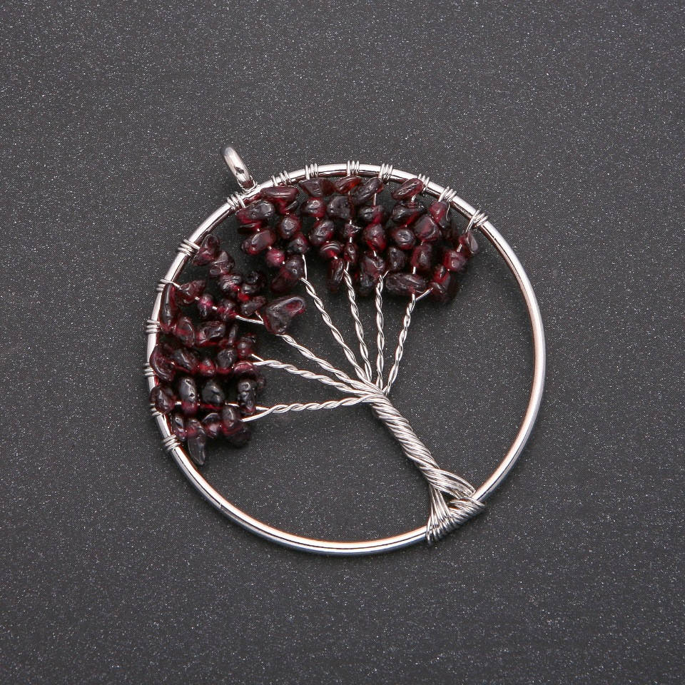 

Кулон "Дерево счастья " Гранат d-50мм