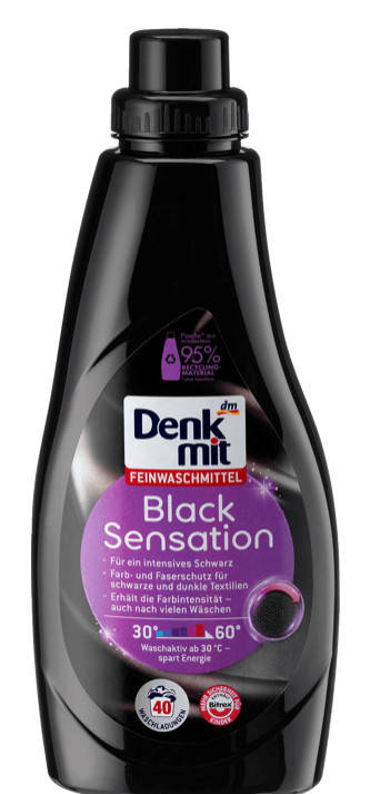

Бесфосфатный гель для стирки чёрного белья DenkMit Black Sensation 40 стирок 1л