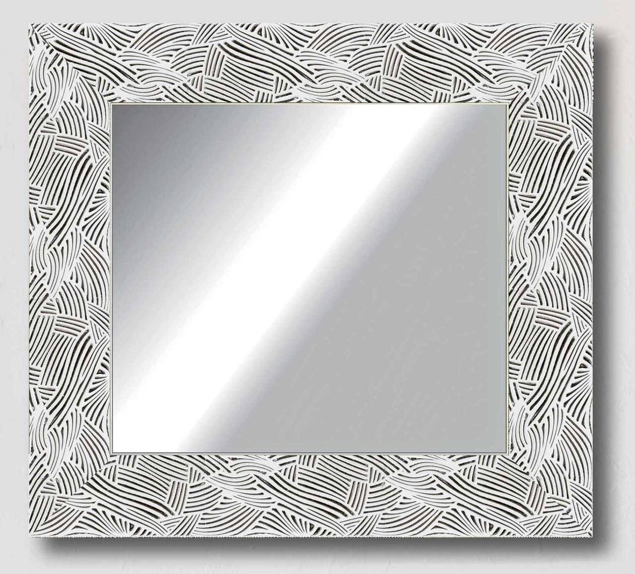 

Зеркало настенное в раме Factura White pattern 50.5х50.5 см белое, Белый