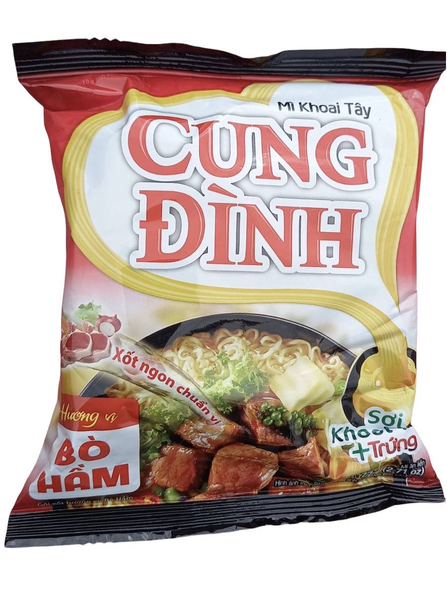 

Лапша картофельная быстрого приготовления Cung Dinh со вкусом говядины 80г (Вьетнам)