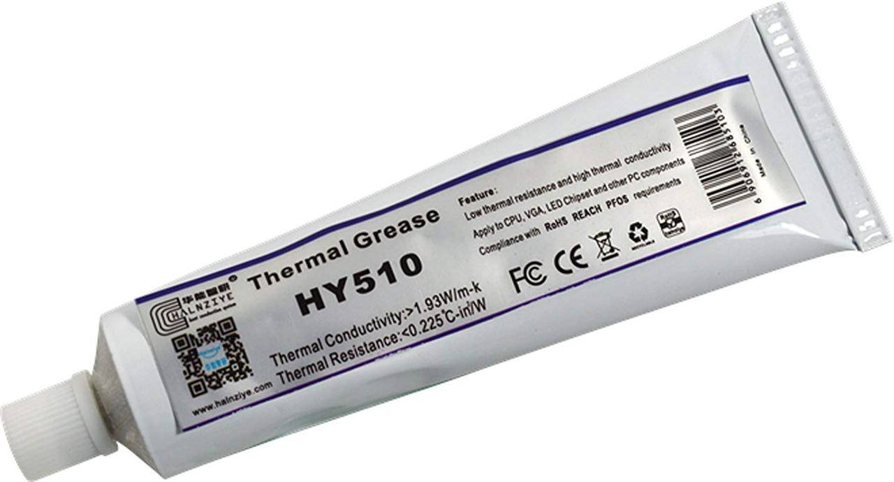 

Термопаста Halnziye HY510 серая карбоновая | 1.93 Вт/м-К | 100грамм тюбик