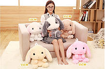 Великий плюшевий рюкзак кролик, фото 5