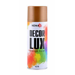 Акрилова фарба Nowax Decor Lux Diamond Gold Золотий металік 450 мл