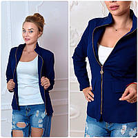 Жакет на блискавці (21) синій