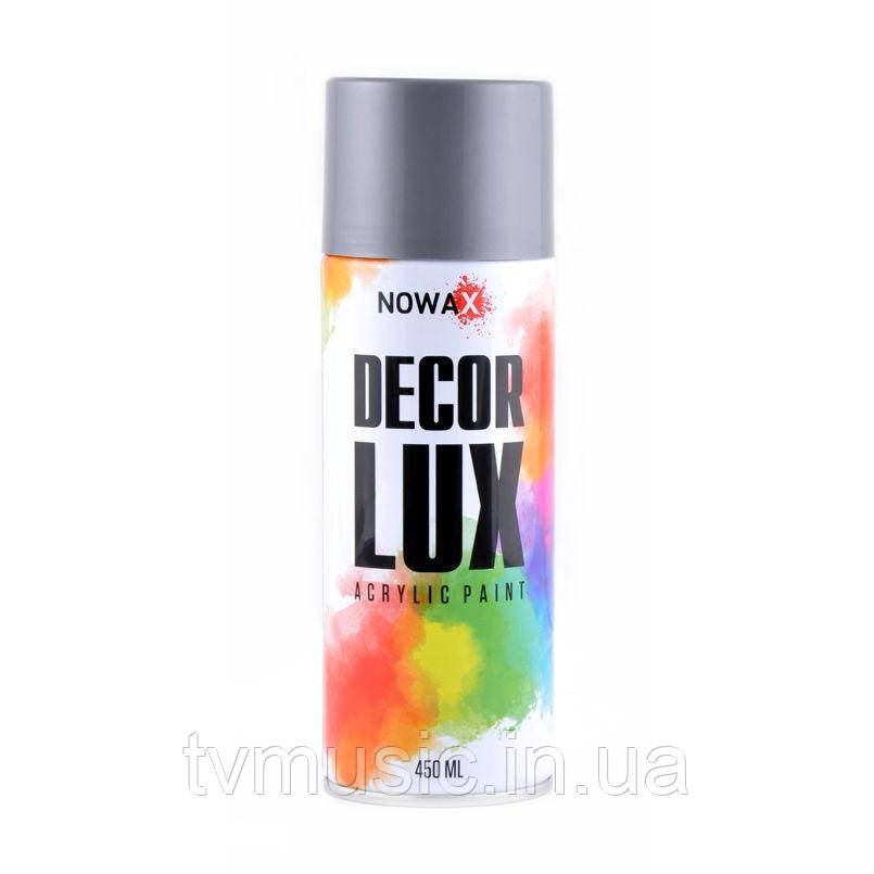 Акрилова фарба Nowax Decor Lux Diamond Silver Срібний металік 450 мл