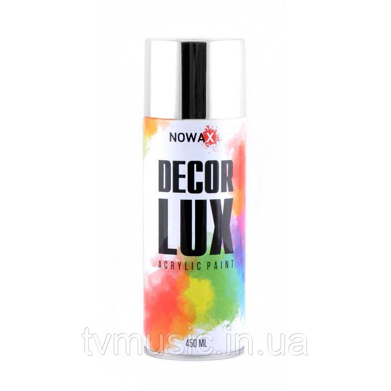 Акрилова фарба Nowax Decor Lux Bright Chrome Хром 450 мл