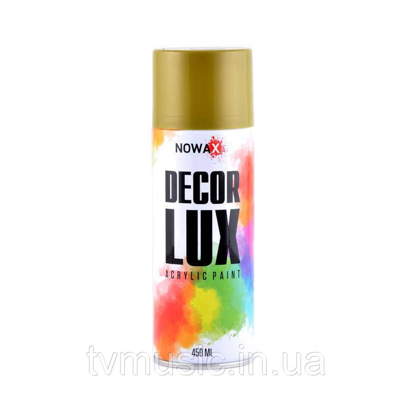 Акрилова фарба Nowax Decor Lux Bright Gold Золотий 450 мл