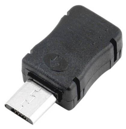 Штекер micro USB розбірної чорний, фото 2