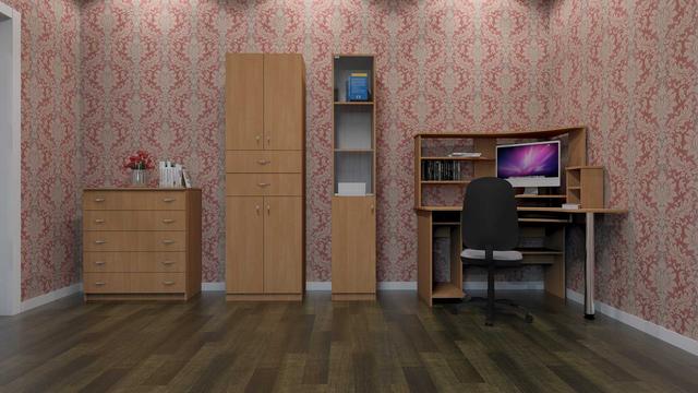 офисный шкаф Компанит КШ-11 бук в интерьере