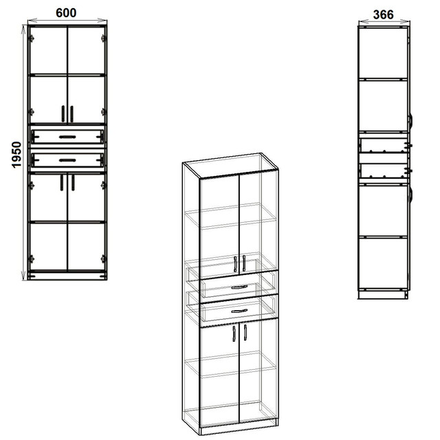 Размеры шкафа КШ-11 Компанит