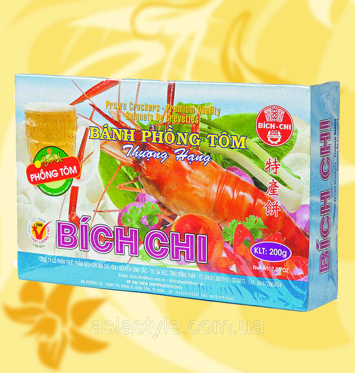 Креветочні чіпси, Bich Chi, 200г, МОЧ