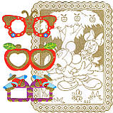 Розмальовки В НАБОРІ A-5, "ЗОЛОТИЕ", 1 картонне забарвлення, фон-золотий глітер + МАСКА-ТОЧКИ + 6фломастерів, фото 4