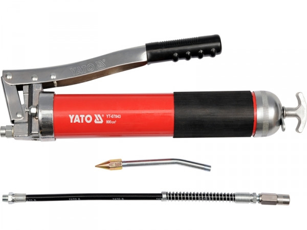 Ручний шприц мастильний YATO 800см³ з жорстк. і гнучк. аплікаторами