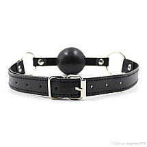 Клап в роті Mouth ball пластикова кулька з дірочками + регулюється за розміром голови, фото 3