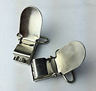 Затискачі, кліпси металеві для панчіх, підтяжок 20 мм, фото 4