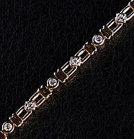 Женский браслет из желтого золота с бриллиантами С12Л4№9