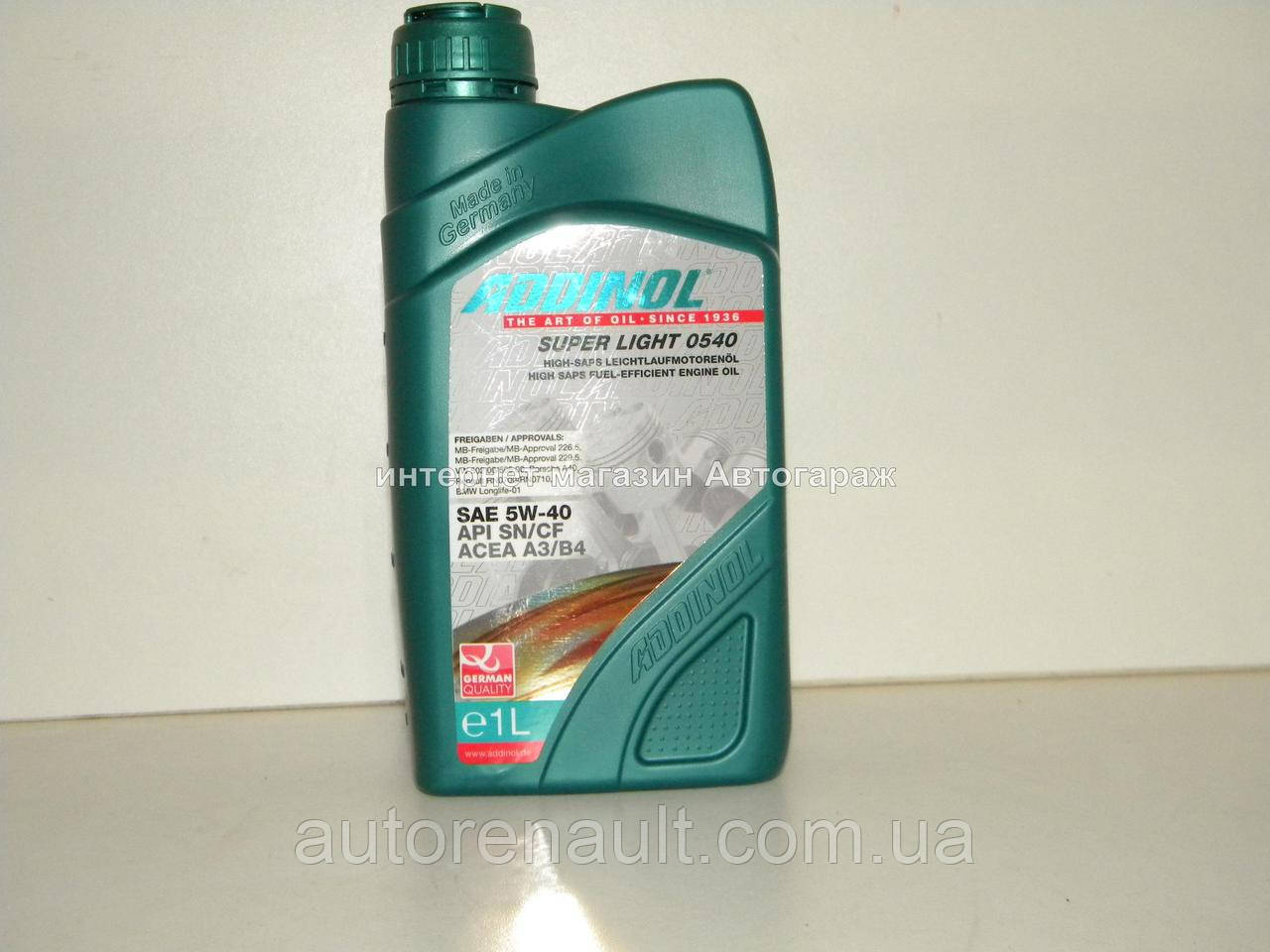 Моторне масло Addinol (Німеччина) — 5W40 0540 1L, фото 1