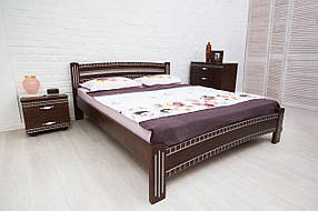 Ліжко дерев'яна Мілана Люкс з фрезеруванням Олімп