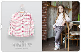 Блузка для дівчаток 4 роки Молочний Віскоза РБ80(110) Бембі Україна