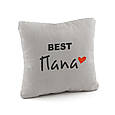 Подушка подарункова для чоловіків "BEST Тато" флок, фото 7