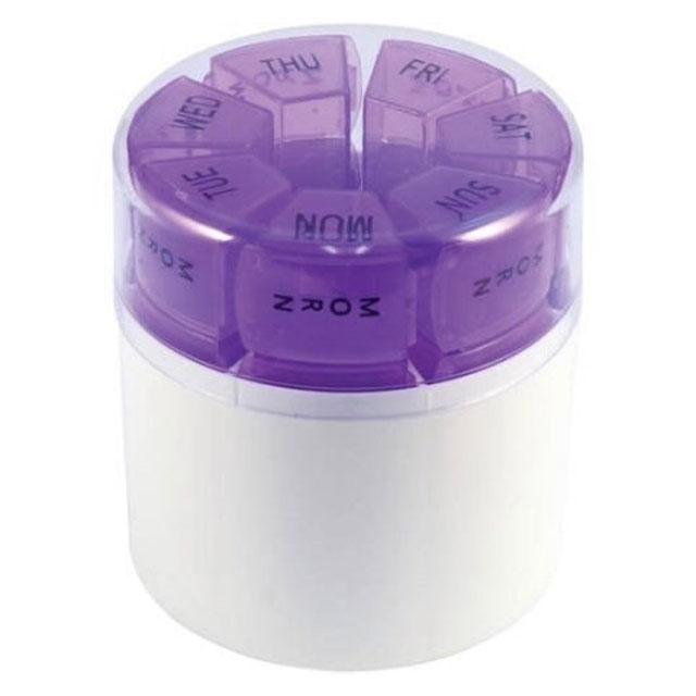 Фіолетовий органайзер для таблеток на 7 днів 