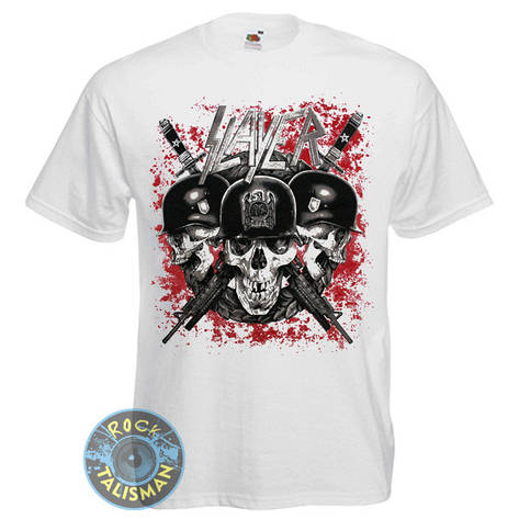 Футболка SLAYER черепа біла, фото 2