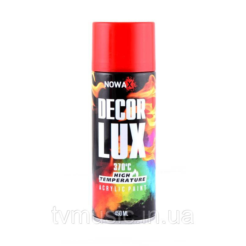 Високотемпературна акрилова фарба Nowax Decor Lux RAL 3000 370 °C Червоний 450 мл