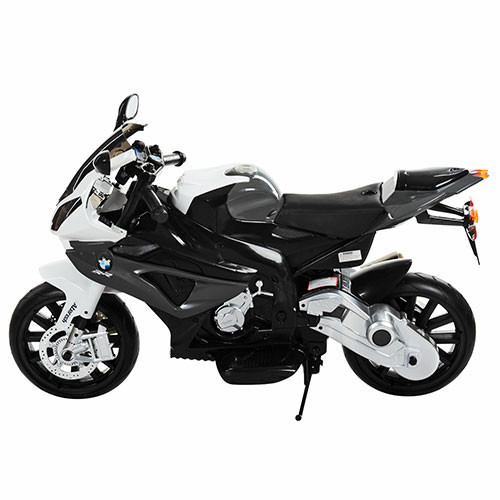 Мотоцикл JT 528E-11, 2 мотори, акум 12 V/7AH, світло, звук, колеса EVA, 105-68-51 см, сірий,