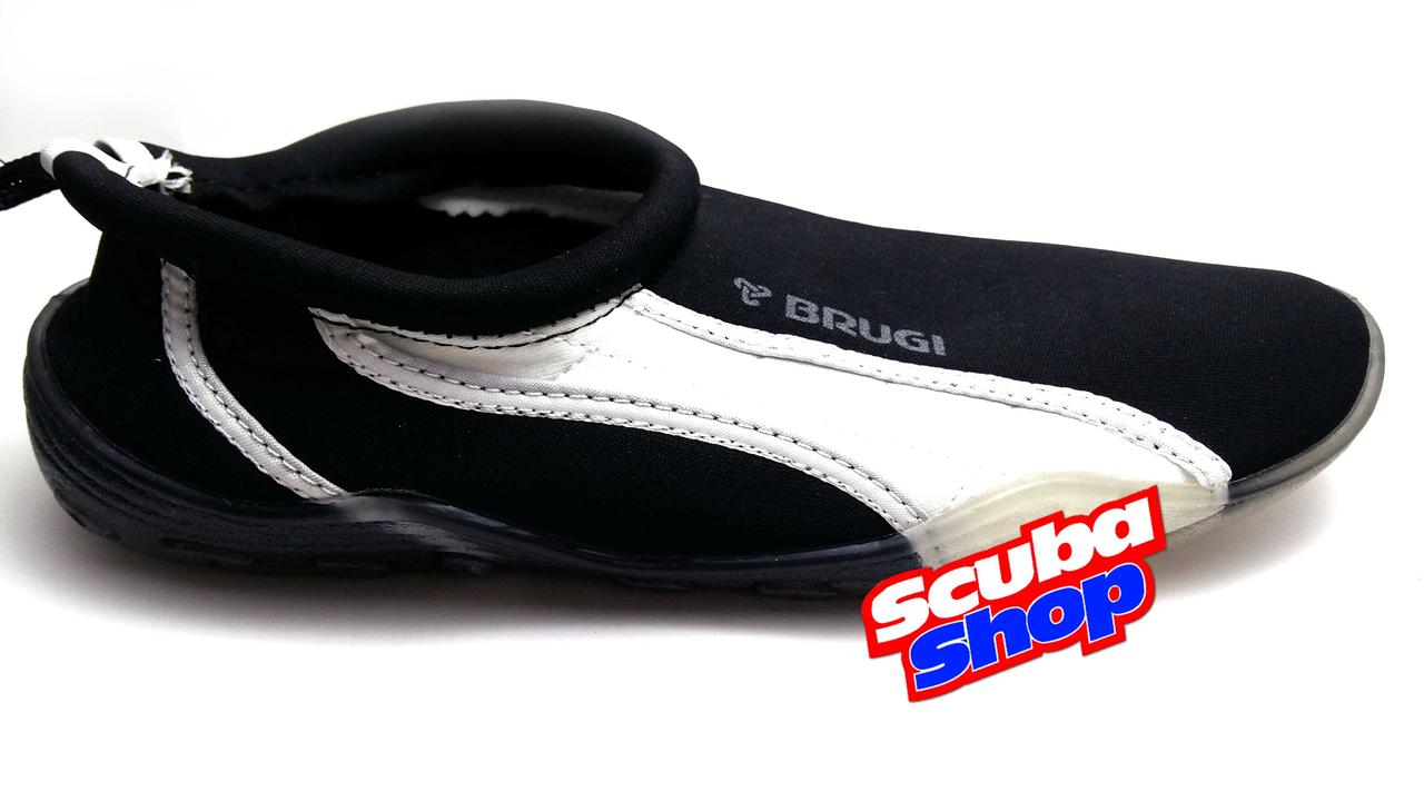 Тапочки для коралів Black / white неопренові з силіконовою підошвою (Аквашузы), фото 1