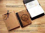 Дерев'яна обкладинка для паспорта "Кленовий лист", фото 2