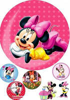 Вафельна картинка для торта "Мінні Маус", (лист А4, товщина 0.3 мм)