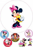 Вафельна картинка для торта "Мінні Маус", (лист А4, товщина 0.3 мм)