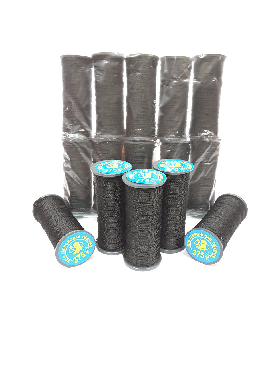 Нитка капронова взуттєва 375Т ЧОРНА, фото 1