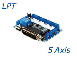 Інтерфейсна плата LPT на 5 координат BL-MACH-V1.1, фото 2