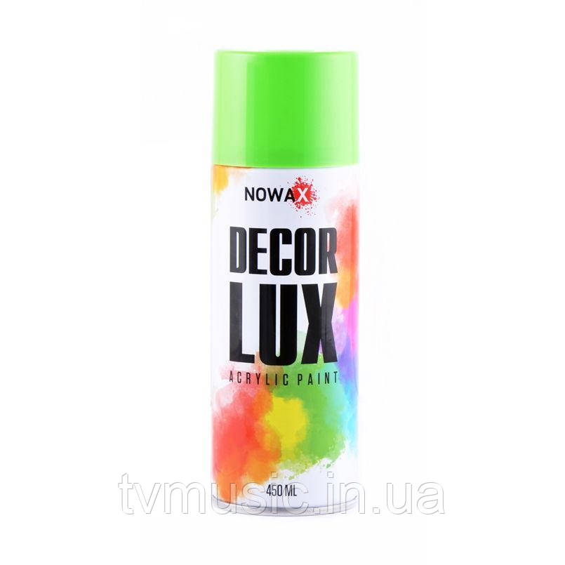 Флуоресцентна акрилова фарба Nowax Decor Lux Зелений 450 мл