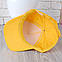 Жовта однотонна кепка на липучці (Комфорт), фото 5