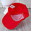 Червона однотонна кепка на липучці (Комфорт), фото 2