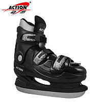 Ковзани льодові хокейні Action PW-218 black 40