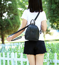 Дівчачий міський рюкзак з кнопкою, фото 3