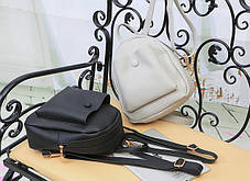 Дівчачий міський рюкзак з кнопкою, фото 2