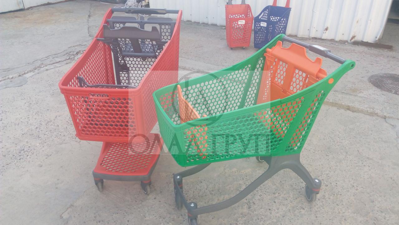 Пластиковая тележка для магазина на 130 литров (ID#577317355), цена ...