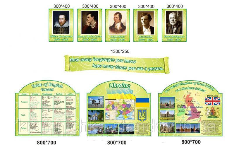 Стенди для школи "Кабінет англійської мови"