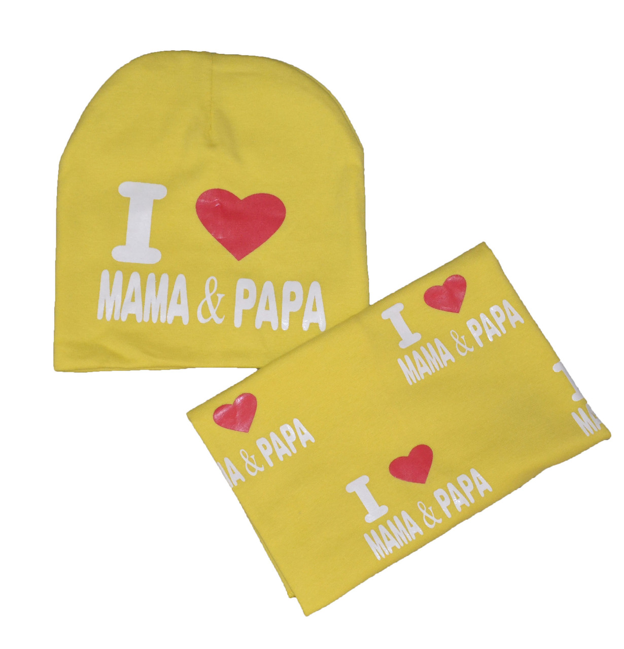 Набір дитячий шапка і шарф хомут