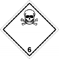 Наклейка Клас небезпеки 6.1. Токсичні речовини