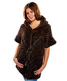 Норковий кожушок 46-50рс капюшоном із норки 75 см довжина 46/48р, фото 4