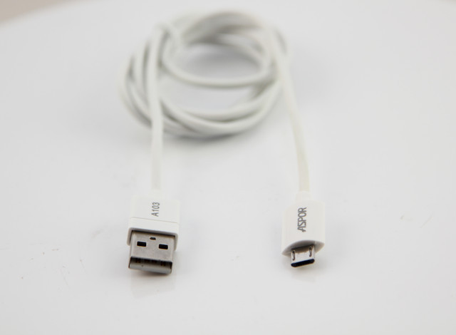 Мікро Usb кабель Aspor A103 довжина 1.2 м пропускає 2.1A Білий, фото 1