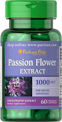 Puritan's Pride Passion Flower 1000 mg 60 Capsules, фото 2