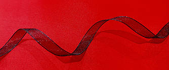 Стрічка органза 7 мм чорна