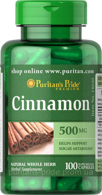 Puritan's Pride Cinnamon 500 mg 100 Capsules